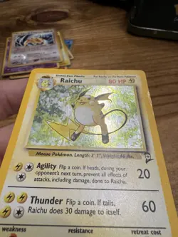 Pokemon TCG Raichu Holo 16/130 Base Set 2 - Image 3