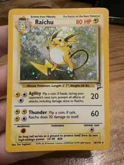 Pokemon TCG Raichu Holo 16/130 Base Set 2 - Image 4