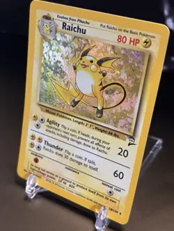 💥 RAICHU | Pokemon TCG 2000 | (Base Set 2 ) Holo Foil Vintage # 16/130 - Image 2