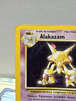 Pokemon TCG Alakazam Base Set Holo Card 1/102 Unlimited Rare (Swirl) - Image 3