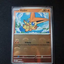 Pokemon TCG Black Bolt Victini Pokeball Pattern Reverse Holo Promo Card 012/086 - Image 1