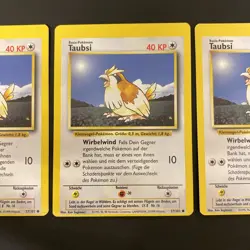 3x Base Set Miscut Error Misprint Pokemon Cards Vintage Same Sheet uncut WOTC - Image 3