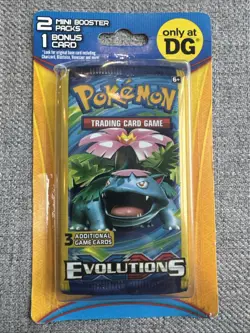 Pokemon XY EVOLUTIONS DG Mini Booster Blister 2 Mini Booster 1 Bonus Card Sealed - Image 1
