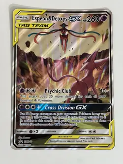 JUMBO Pokemon Card Espeon & Deoxys GX SM240 Black Star Promo 2020 NM/M Condition - Image 1