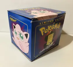 Pokemon 23K Gold Jigglypuff Card 1999 Burger King Ball Box - Promo Sealed Mint - Image 1