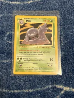 Pokemon TCG Muk Holo Rare Card 13/62 Fossil - Image 1