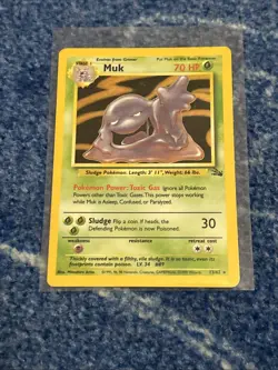Pokemon TCG Muk Holo Rare Card 13/62 Fossil - Image 3