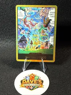One Piece EB04 Gold DON!! Card (Egghead) (Gold) The Azure Sea's Seven Foil - Image 1