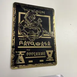 Custom Metal Pokemon Card Rayquaza Ancient Style Fan Art Unofficial Collectible - Image 1