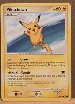 Pikachu POP 9 15/17 common regular LP - ungraded Pokemon Card - Image 1