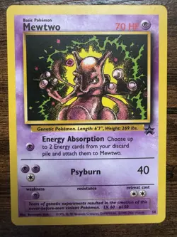 Pokemon TCG Mewtwo Black Star Promo Card 14 Wizards of Coast - Image 1