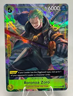 One Piece Promotion Card Roronoa Zoro #OP07-113 SR Illustration Box Vol.3 - Image 1