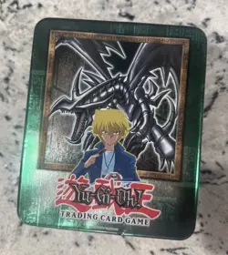 Yu-Gi-Oh! Red Eyes Black Dragon Joey Metal EMPTY Tin with small card collection - Image 4