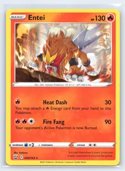 Entei 020/163 Holo - Battle Styles - Pokemon Card - Image 1