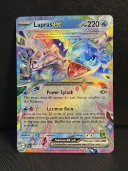 Pokemon TCG Lapras EX Tera Double Rare Card 032/142 Stellar Crown - Image 1