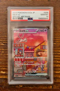 PSA 10 Mew ex SAR 205/165 Japanese Pokemon Card 151 SV2a Pokemon Card Game - Image 1