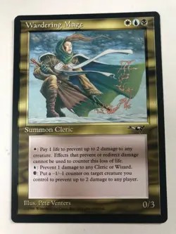 1x Wandering Mage 1996 Alliances Magic Cards, COMBINED SHIPPING - Image 1