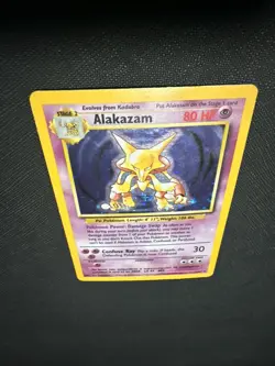 Pokemon TCG Alakazam Base Set Holo Card 1/102 Unlimited Rare - Image 4