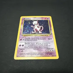 Pokemon Mewtwo TCG Base Set Holo Unlimited Rare Card 10/102 - Image 1