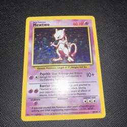 Pokemon Mewtwo TCG Base Set Holo Unlimited Rare Card 10/102 - Image 4