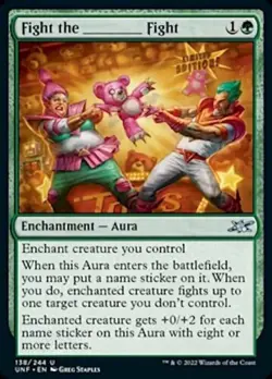 Fight the ____ Fight 138 (Foil) - NM Pack Fresh - Unfinity MTG - Image 1