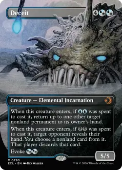 MTG Lorwyn Eclipsed - Deceit NM, Borderless - Image 1