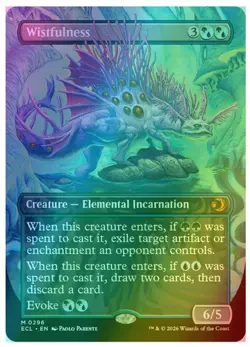 Wistfulness - Foil - Borderless Lorwyn Eclipsed MTG - Image 1