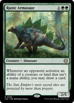 Runic Armasaur - 256 - The Lost Caverns of Ixalan Commander- Near Mint - MTG - Image 1