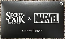 MTG Magic: The Gathering Secret Lair x Marvel Black Panther - Rainbow Foil NEW - Image 1