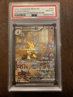 Pokemon Alakazam EX 201/165 Sir Scarlet & Violet 151 PSA 10 - Image 1