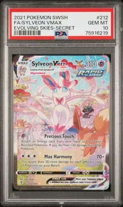 Pokemon Sylveon VMAX Evolving Skies Secret Rare Full Alt Art #212 PSA 10 - Image 1