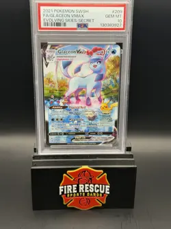 2021 Pokemon SWSH Evolving Skies Secret #209 Glaceon Vmax FA PSA 10 GEM MINT - Image 1