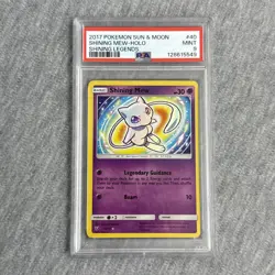2017 Pokemon Sun & Moon Shining Mew 40/73 Shining Legends Holo PSA 9 - Image 1
