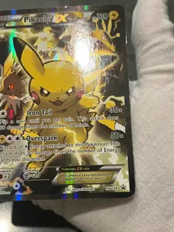 Pokemon TCG Pikachu EX XY124 Black Star Promo Holo Full Art HP - Image 5