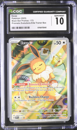 2025 Pokemon Scarlet & Violet Black Star Promo Eevee #SVP173 Holo CGC 10 - Image 1