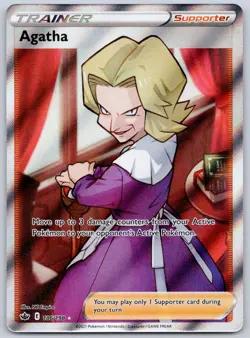 Agatha (Full Art) 186/198 (NM) - SWSH06: Chilling Reign Ultra Rare Pokemon TCG - Image 1