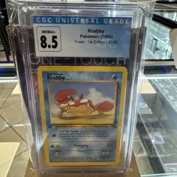 Krabby Pokemon 1999 Fossil 1st Edition 51/62 - CGC 8.5 Mint - Image 1