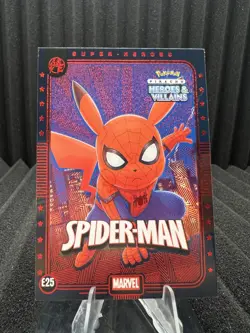 Spider-Man (Pikachu) #E25 - Red Holo - Heros & Villains Flash Edition Pokemon - Image 1