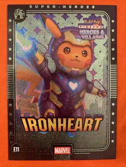 IronHeart (Pikachu) #E11 - Green Holo - Heros & Villains Flash Edition Pokemon - Image 1