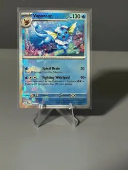 Pokemon TCG Vaporeon 022/131 Reverse Holo Pokeball Prismatic Evolutions NM - Image 1