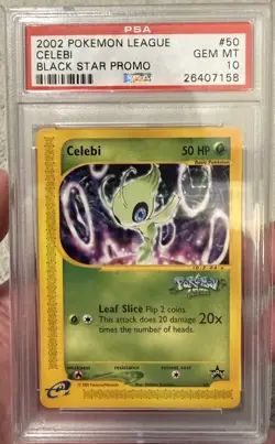 2002 Pokemon Wotc Celebi Black Star Promo psa 10 Gem Mint #50 - Image 1