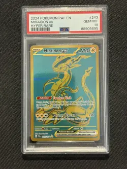 2024 POKEMON PAF EN-PALDEAN FATES HYPER RARE #243 MIRAIDON EX PSA 10 - Image 1