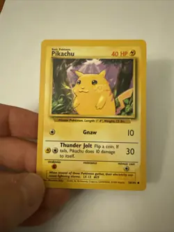 Pokemon TCG Pikachu Yellow Cheeks Base Set #58/102 WotC Vintage 1999 - Image 1