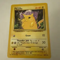 Pokemon TCG Pikachu Yellow Cheeks Base Set #58/102 WotC Vintage 1999 - Image 2