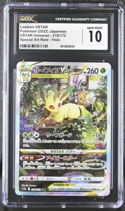 US SELLER CGC 10 Japanese Pokemon 2022 Leafeon VSTAR 210/172 VSTAR Universe s12a - Image 1