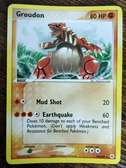 Pokemon Groudon 102/101 Holo Secret Rare EX Hidden Legends MINT - Image 1