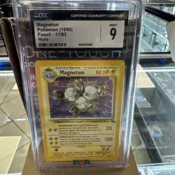 CGC 9 MINT Magneton 11/62 Holo 1999 Pokemon Fossil Unlimited - Image 1