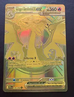 Mega Charizard X ex 130/094 Gold SR - Pokemon TCG Phantasmal Flames 2025 (1) - Image 1