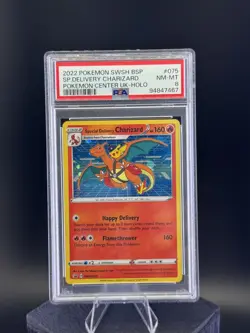 2022 POKEMON SWSH SPECIAL DELIVERY CHARIZARD POKEMON CENTER SWSH075 PSA 8 - Image 1