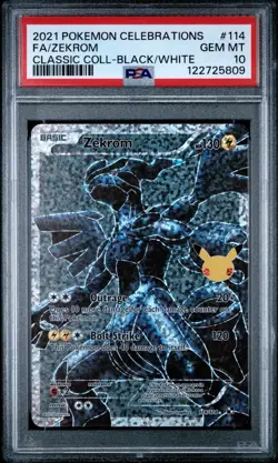 2021 Pokemon Reshiram And Zekrom Celebrations Sequential Set! PSA 10 - Image 2